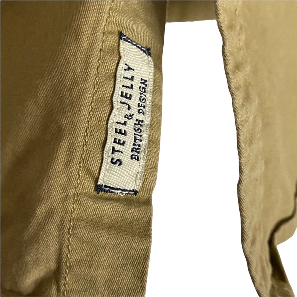 Steel & Jelly Men's Tan Button Down Khaki Shirt - Picture 5 of 11
